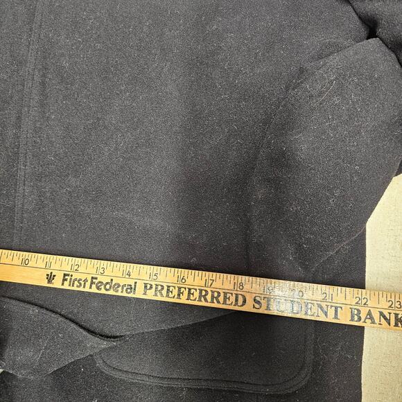 Harve Benard 100% Wool Button Down Jacket Coat Black Women's Plus 18W Whimsygoth - Picture 10 of 12